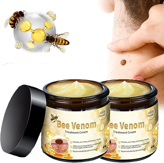 Bee venom cream for all body parts by My Store, shown in a jar with natural ingredients and cream texture.